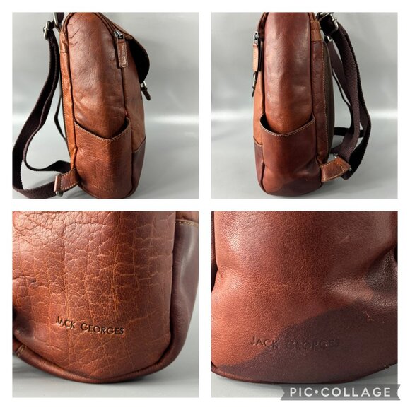 Brown Leather Backpack - Picture 8 of 9